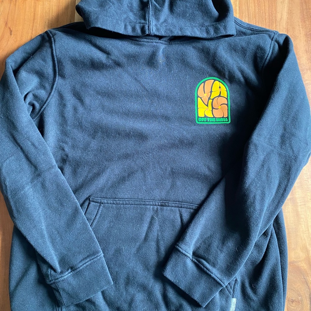 Vans Black Pullover Hoodie with Logo